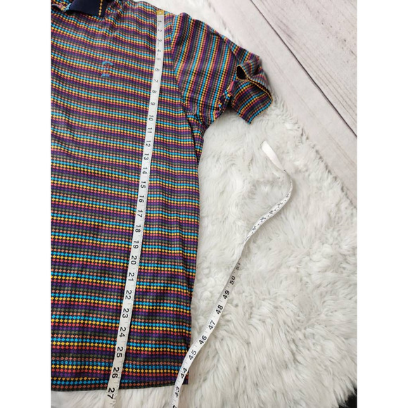 Slazenger Mens Fairway Farm Polo Shirt Multicolor Diamond Short Sleeve XL - Picture 4 of 8